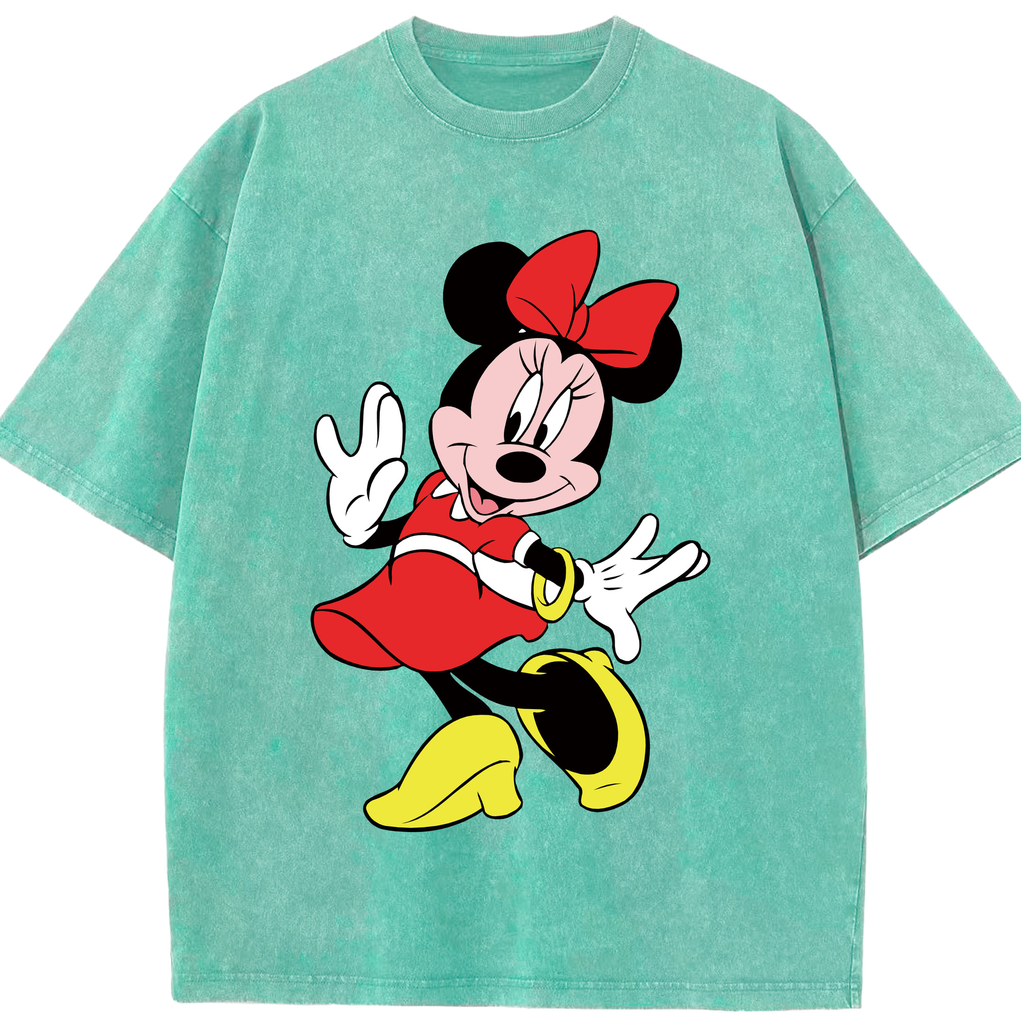 （画像用） ミッキーマウス Mickey Mouse 綿100% ヴィンテージ風 半袖Tシャツ（フロントプリント）